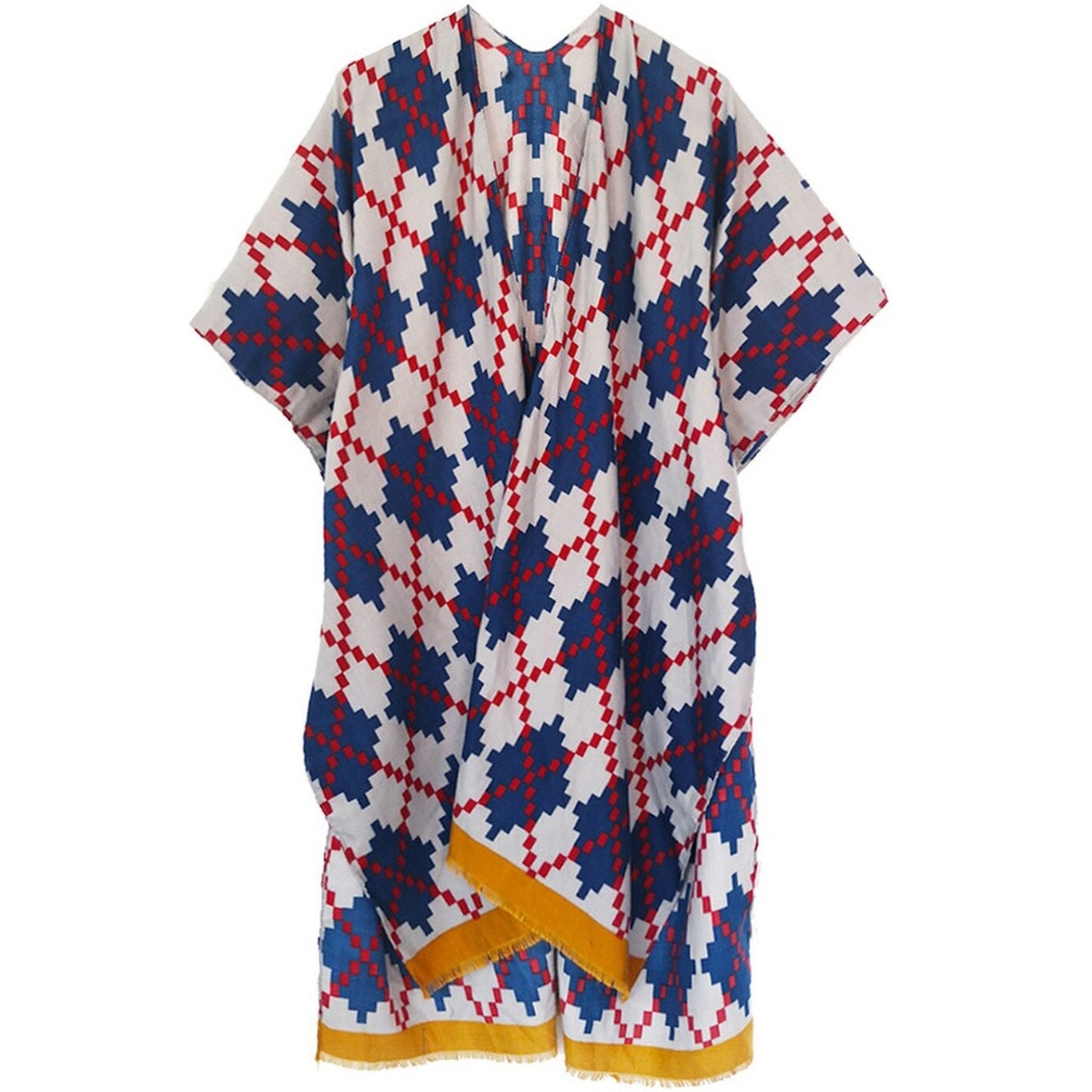 Do Everything in Love Big pixel argyle print wrap